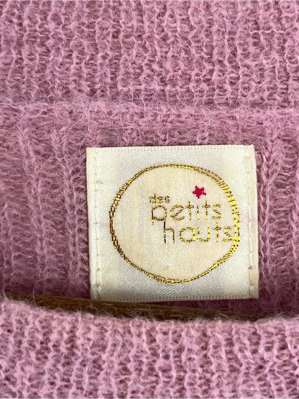 Des Petits Hauts Babali Sweater Pink Pullover SZ Small Kid Mohair Alpaca Blend - Picture 6 of 11